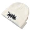 Gorro de Punto Bordado Punk Callejero Gótico Nuevo Transfronterizo Gorro de Punto Gorro de Lana para Hombres y Mujeres Gorro Cálido