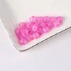 Contas Redondas Acrílicas Transparentes com Efeito Rachado 6-12mm Contas Florais Artesanais DIY Contas Coloridas de Cascalho com Efeito de Rachadura de Gelo