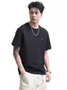 Roupas Masculinas Fengshe / Camiseta Simples de Manga Curta para Homens 2026 Nova Verão Estilo Americano Marca da Moda Solta Casual Gola Redonda Manga Meia