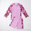 Traje de baño de dos piezas para niños estudiantes para niños, traje de baño de manga larga y shorts, traje de surf, traje de baño conservador