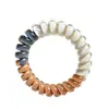 Diadema de color gel para el pelo tipo cable de teléfono, combinación de colores, cuerda para atar el pelo, alta elasticidad, cuerda para la cabeza de tres colores, cubierta de cuero, goma para coleta, accesorio para el pelo