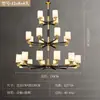 Lustre Chinês Novo Wanjiiahua Todo em Cobre Lâmpada Casual Moderna para Sala de Estar de Villa Estilo Chinês Zen para Quarto Restaurante