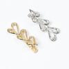 Nueva horquilla de metal de estilo frío con forma de pico de pato ondulado de plata, joyería de mariposa, accesorios para el cabello de mujer, venta al por mayor
