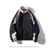 Chaqueta Bordada Japonesa de Otoño para Hombre Holgada Versátil Talla Grande Chaqueta Deportiva Marca de Moda Casual Top de Contraste