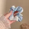 Goma para el pelo azul para mujer, tamaño grande, alta elasticidad, nuevo y elegante accesorio para el pelo de alta gama 2025