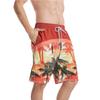 Calças de praia transfronteiriças do Havaí Shorts masculinos de comércio exterior Calças esportivas Secagem rápida Designação de padrão de impressão digital 3D europeia e americana
