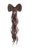 Pinza para el Cabello de Cola de Caballo Semirecogida con Lazo, Pinza de Pato, Moño de Plumas, Accesorio para el Cabello Semirecogido, Peluca