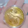 Año del Caballo Lámina de Oro Imitación Monedas de Oro de la Suerte para Atraer Riqueza y Fortuna, Colgante para Coche para Atraer Riqueza, Borla de Nudo Chino para Atraer Riqueza