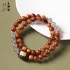Pulseira de círculo duplo Yabai Five Scriptures New Chinese Style National Tide Jewelry Rosário Bead Plate Play Fornecimento por atacado para homens e mulheres