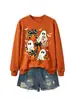 Amazon eBay estación independiente moda divertida versátil mujer fantasma calabaza murciélago lazo sudadera transfronterizo