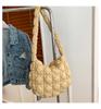 Versión Coreana Transfronteriza Nuevo Bolso Ligero tipo Burbuja de Nube con Diseño de Rombo para Mujer, Moderno, de Alta Gama, Textura Estilo Extranjero, Bolso de Hombro Cruzado