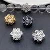 Caja Mágica de Diamantes Completos Hueca con Agujero Pasante de Copo de Nieve Grande que Conserva el Color Pulsera de Joyería de Cristal Accesorio DIY Cuentas