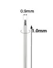 Aguja guía de acero inoxidable conector de pasador de rosca externa aguja de perforación aguja de perforación aguja de perforación accesorios de joyería herramienta auxiliar