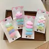 Empaque de Tarjetas para Niños Pinza de Pato Macarrón Color Caramelo Pinza para el Cabello Sin Costuras Accesorios para el Cabello Lindos Pinzas Laterales Pinza de Lazo para Flequillo