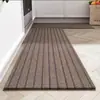 Alfombrillas de suelo a rayas duraderas y resistentes a las manchas, engrosadas para una mayor resistencia al desgaste, alfombrillas de cocina absorbentes y que absorben el aceite, alfombrillas de baño antideslizantes, alfombras de área grande para uso en exteriores
