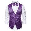 Chaleco para hombre Lentejuelas Abrigo de Vestir para Actuación Club Nocturno Anfitrión para Hombre MC Estudio Chaleco MJ30