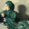 Chal para Vestido de Noche Pañuelo para la Cabeza Chifón Transparente Mujer Elegante Suave Sedoso Brillante Boda Novia Bufanda Velo Cubre