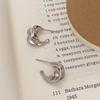 Novos Brincos Espirais de Metal Irregulares para Mulheres, Design de Nicho, Estilo Elegante e Descontraído, Brincos Retrô Franceses