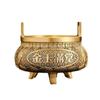 Latão Dourado e Jade Moeda de Salão Completa Fornalha Reta para Orelha Decoração de Entrada Interna Ornamentos de Bronze para Fornalha de Incenso