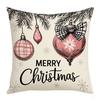 Fronhas de Almofada Estampadas de Natal Europeias e Americanas, Fofos Presentes do Papai Noel, Decoração Fashion Boneco de Neve Fronhas de Linho Pelúcia