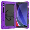 Funda Adecuada para Tableta Samsung Tab S9 Fe Plus 12.4 con Soporte Giratorio X610 Funda Protectora de Cobertura Total a Prueba de Tres