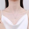 Collar con colgante de cadena de clavícula para mujer, de lujo, con forma de ocho corazones y ocho flechas de circonita redonda, estilo transfronterizo europeo y americano, venta al por mayor
