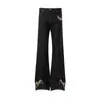 Pantalones de Campana Bordados en Oro con Pluma de Fénix para Hombre 2026 Primavera/Invierno Nuevo Estilo Adelgazantes y que Realzan la Altura de Longitud Completa Casuales para Mujer de Moda