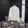 Pré-venda Jaqueta de Lapela 4P Casaco Curto Feminino Estilo Americano Retrô Solto Casual Cor Sólida Simples Versátil Zíper Top