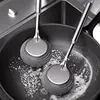 Estropajo de Acero Inoxidable con Mango Largo Cepillo de Limpieza para Platos de Trabajo Pesado para Utensilios de Cocina, Ollas y Sartenes Estropajo de Lana de Acero Resistente a la Corrosión