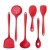 Juego de utensilios de cocina de silicona de estilo chino, cuchara antiadherente para el hogar, cuchara para arroz, juego de herramientas de cocina de 6 piezas