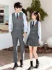 Colete de Terno Profissional Saia Plissada terno Estilo Universitário Feminino Ferramenta de Cavalo Ferramentas Assistente de Ensino Roupas de Trabalho para Recepção