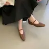 Elegantes Zapatos Mary Jane de Punta Cuadrada para Mujer, Estilo Coreano Primavera 2026, con Aumento Oculto de Altura