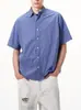 Camisa Xadrez Casual Retro Americana para Homens 2026 Verão Novo Estilo Solta e Versátil Camisa Cleanfit Tendência da Moda Masculina