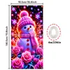Tela colgante fluorescente de Navidad Papá Noel renos muñeco de nieve cachorro bandera de tela neón decoración de fiesta navideña transfronterizo