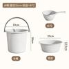 Cubo de Plástico para el Hogar con Tapa Cubo Portátil Cubo Extra Grande para la Lavandería Engrosado Cubo para Baño de Dormitorio Estudiantil Cubo de Almacenamiento de Agua