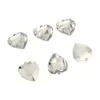 Pendente Cristal Transparente Coração Colar Pulseira Infantil Acessórios DIY Furo Único Coração Strass Acrílico Atacado