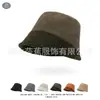 Outono e Inverno Exportação Novo Estilo Chapéu de Pescador de Lã de Cordeiro Dupla Face Quente para Exterior Moda Retrô Chapéu de Balde Plano para Mulheres
