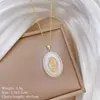 [aço titânio] concha retrato personalidade moda luxo temperamento deslumbrante colar de diamante feminino tudo-combinar corrente clavícula aço titânio