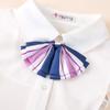 Ropa de Negocios Cuello de Flor para Mujer Azafata de Banco Atendente de Servicio al Cliente Negocios Estilo Coreano Lazo Corbata Pequeña Bufanda