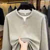 Suéter de Tricô Redondo Dois em Um Estilo Old Money para Homens, Novo Suéter Pulôver Casual de Moda Outono/Inverno