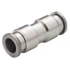 Conexão Rápida de Aço Inoxidável 304 PU Passante Redutor PG Tubo de Ar Passante Conexão Direta 4-8-6-10-12-14-16mm