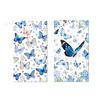 CZJ102 Flor Borboleta Longa Toalha de Papel Festa Feriado Louça Borboleta Azul Aquarela Toalha de Papel Descartável