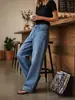 Jeans Holgados de Pierna Ancha Simples Casuales de Pierna Recta para Mujer Hme Pantalones de Mujer Transfronterizos Europeos y Americanos Tiktok Shein