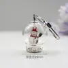 Criativo Papai Noel Árvore de Natal Boneco de Neve Cobertura de Vidro Transparente Pingente Série de Natal Chaveiro Pingente de Presente
