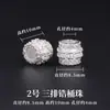 Contas Espaçadoras Grossas de Prata com Zircônia Incrustada, Contas com Furo Grande, Contas para Pulseira DIY, Contas Cilíndricas, Acessórios Pequenos de Cristal em Formato de Barriga