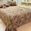 Sábana de algodón puro cepillado gruesa de dibujos animados, pieza única para otoño e invierno, colcha cálida para niños, sábana bajera de algodón 100% para una persona, juego de tres piezas para cubrir la cama