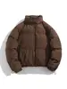 Chaqueta de Algodón para Hombre Cuello Alto Engrosada Invierno Marca de Moda Holgada Acolchada de Algodón Abrigo Protección contra el Frío Calidez Abrigo Tipo Pan