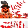 12 Adesivos de Parede de Morcego Pretos Adesivos 3D Decoração de Parede de Fundo para Casa Assombrada Sala de Fuga Aracnídeo de Terror Adesivos 3D