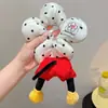 Popular Scrunchie Lindo con Forma de Trasero de Mickey de Xiaohongshu para Mujer, Creativo Lazo para el Pelo de Flor de Lunares para Moño