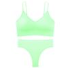Conjunto de Ropa Interior de Tanga y Chaleco Deportivo Europeo y Americano Transfronterizo para Mujer con Almohadilla en el Pecho Fitness Verano Antishock Conjunto de Sujetador Versátil